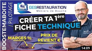 Cr&eacute;er une fiche technique sur GesRestauration Gratuit - Boostemaboite