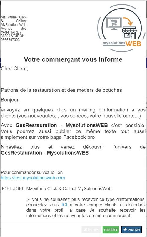 Restaurateurs, m&eacute;tiers de bouche, informez vos clients