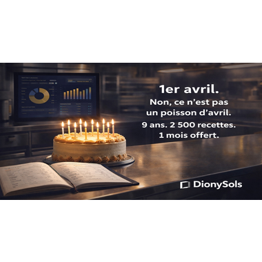 + de 2 500 recettes, 1 mois gratuit : DionySols f&ecirc;te 9 ans avec vous