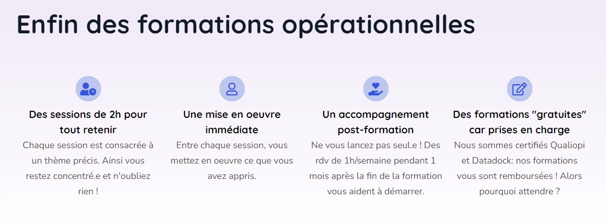 Des formations op&eacute;rationnelles